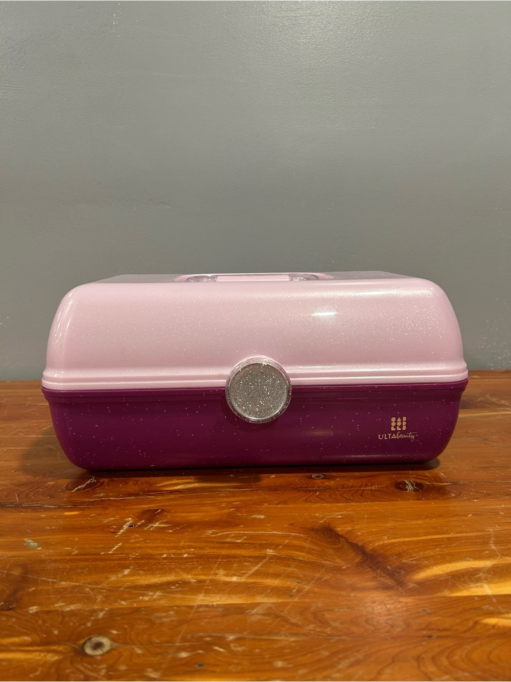 Caboodles Pink and Purple Glitter Cosmetic Case